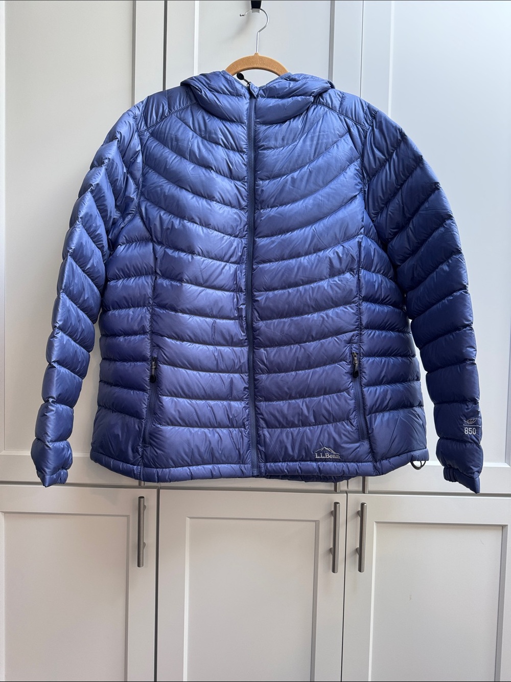 L.L. Bean Women's Hooded Packable Puffer Jacket - Slate Blue